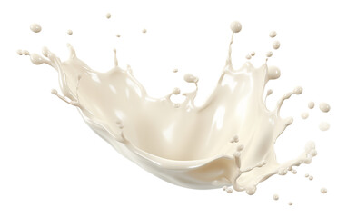 Milk splash isolated white and transparent background, png