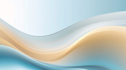 Aufkleber - Generative AI : Modern abstract light Sky Blue and Sand background vector. Elegant circle shape design with golden line.