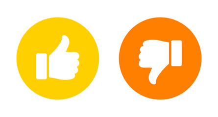 Wall Mural - thumb up and thumb down