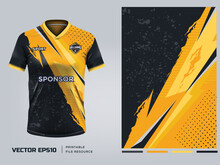 T-shirt Mockup Sport Shirt Template Design For Soccer Jersey Football Kit. Abstract Jersey Design . Vector Eps File.