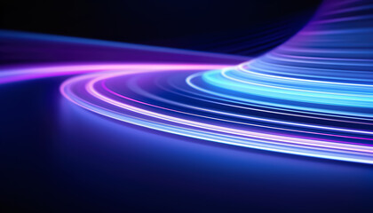 Wall Mural - Neon Waves Background