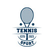 © MSHA  - vintage logo tennis vector template illustration