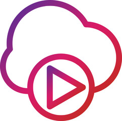 Poster - modern gradient cloud icon 