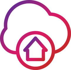 Poster - modern gradient cloud icon 