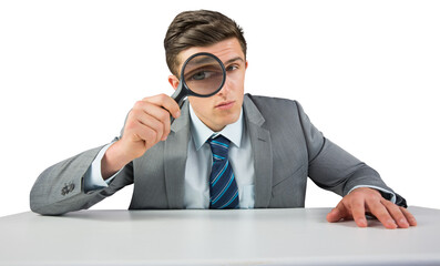 Poster - Digital png photo of caucasian man on transparent background