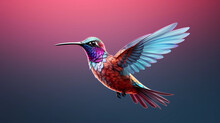 Hummingbird 3D Cute Simple Background