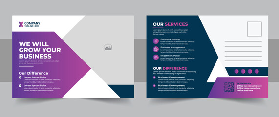 Wall Mural - creative corporate business modern postcard eddm design layout