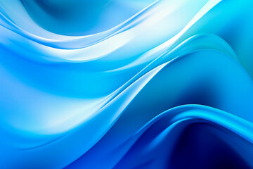 Aufkleber - abstract blue and white wavy background