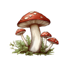 Red And White Mushroom
