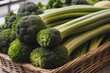 Healthy Green and Fresh Vegetable Leek in Grocery