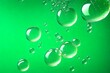 canvas print picture - green bubbles generated by AI tool