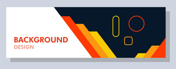 Wall Mural - Abstract banner design. Vector shape background. Modern Graphic Template Banner pattern for social media and web sites.