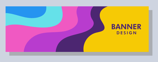 Wall Mural - Abstract banner design. Vector shape background. Modern Graphic Template Banner pattern for social media and web sites.