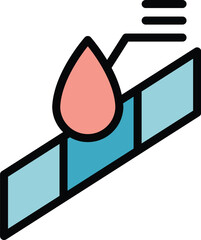 Poster - Blood test result icon outline vector. Lab report. Medical analysis color flat
