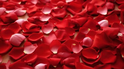 Wall Mural - red rose petals background