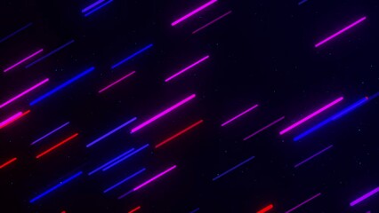 Poster - Purple and blue abstract radial lines geometric background. Data stream. Optical fiber. Movement effect. Technology seamless texture with neon rays and stripes. Print design template with neon lights.