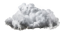Isolated White Smoke Cloud. Generative AI