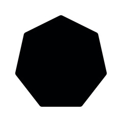 Illustration vector graphic icon of Heptagon. Solid Style Icon. Shape Themed Icon. Vector illustration isolated on white background. Perfect for website or application design.