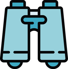 Poster - binoculars icon outline vector. corporate team. explore view color flat