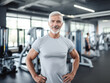 A training program for senior men, exuding youthful energy, and highlighting exercises to build strong muscles and overall fitness, AI generated