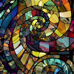 Wall Mural - Vivid Colorful Glass