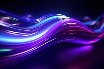 Wall Mural - abstract futuristic background with pink blue glowing neon moving high speed wave lines and bokeh lights. Data transfer concept Fantastic wallpaper
