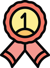Poster - Finance emblem icon outline vector. Office team. Job idea color flat