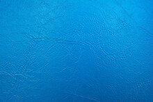 Vibrant Blue Striped Leather Texture Background. Blue Leather Texture Surface