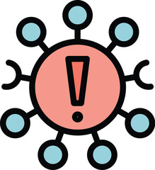 Poster - attention influence icon outline vector. social media. content share color flat