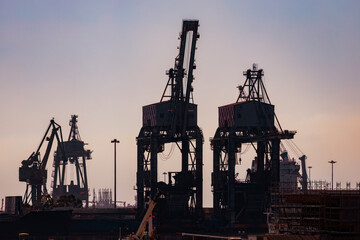 Wall Mural - Port and industrial zone in Taranto, Apulia, Italy