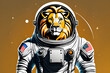 lion Astronaut character. Generative AI