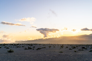 Wall Mural - Beautiful photograph in the golden hour, scenic landscape of a sunset