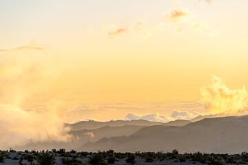 Wall Mural - sunset in the mountains