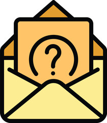 Poster - Mail support icon outline vector. Online man. Medical help color flat