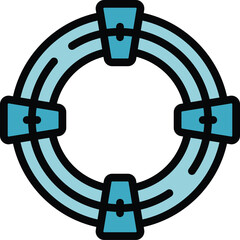 Poster - Online help target icon outline vector. Computer support. Call service color flat