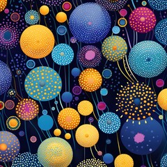 Wall Mural - seamless pattern with balls,decoration,Ai generated