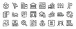 © MacroOne - set of 24 outline web removals icons such as packing, trolley, checklist, garage, street map, moving, utilities vector icons for report, presentation, diagram, web design, mobile app