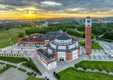 Fototapeta  - Centrum Świętego Jana Pawła II w Krakowie z lotu drona