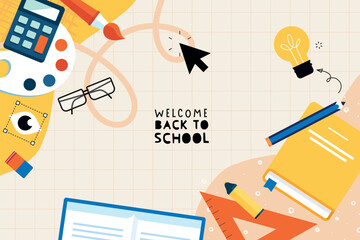 Wall Mural - Education. Vector illustration for graphic and web design, business presentation, marketing and print material. Back to school.
