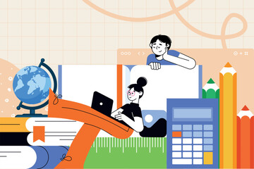 Poster - education. vector illustration for graphic and web design, business presentation, marketing and prin