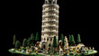 leaning tower of Pisa made of Bricks, generative AI