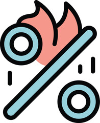 Poster - Bonus sale icon outline vector. Promo code. Digital price color flat