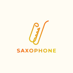 Wall Mural - Saxophone Logo Icon Design Template Vector, music icon design.