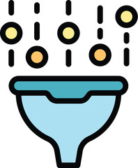 Poster - Phone app funnel icon outline vector. Mobile cell. Web smart color flat