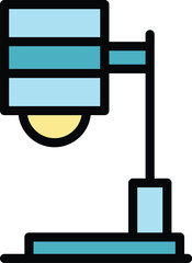 Poster - Lamp light icon outline vector. Table light. Stand lamp color flat