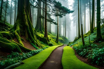 Poster - path in the forest