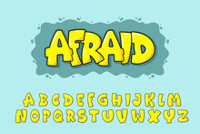 Alphabet Yellow Fresh Graffiti Cartoon Vector