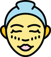 Poster - Serum facial massage icon outline vector. Skin beauty. Care spa color flat