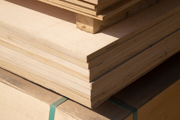 Plywood.Building material for interior work around the house.