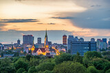 Fototapeta Na sufit - Lodz city panorama, Poland.